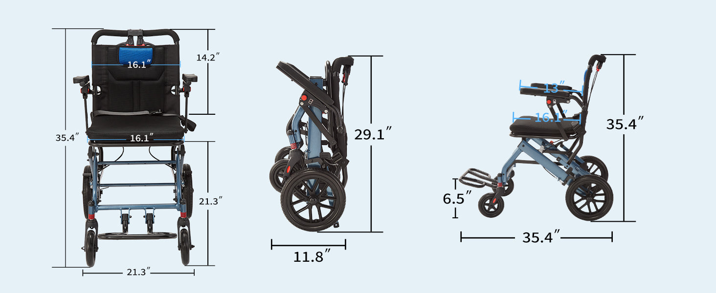 GARVEE Wheelchair dimensions and measurements
