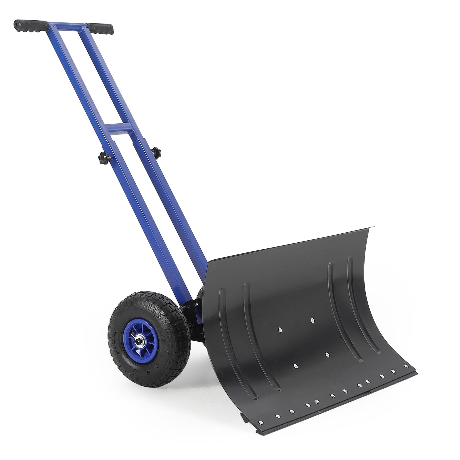 176224818878024374_a55df63b-f073-471f-bb55-4be30163dda0-1 Garvee 29"W X 16"H Snow Shovel with Wheels Heavy Duty Carbon Steel 29" Metal Blade Adjustable Handle & Angle Anti-Slip Pneumatic Wheels for Driveways Sidewalks - Image 1