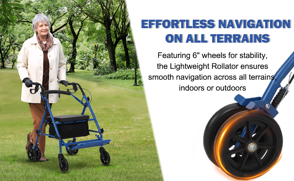 Senior using walker wheelchair combo